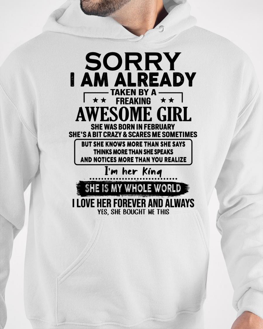 February - Awesome Girl born in February - Special gift for your boyfriend - HL02 (SKU.AT16)
