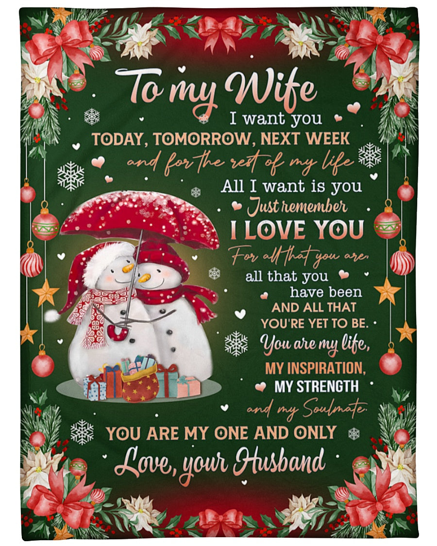 TO MY WIFE - GIFT FOR WIFE - Sherpa Fleece Blanket From Husband