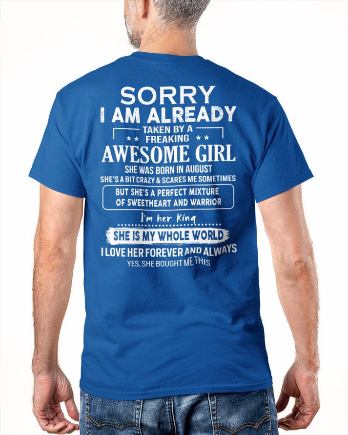 August - Awesome girl - Perfect gift for your boyfriend - (SKU04-86) - HL08