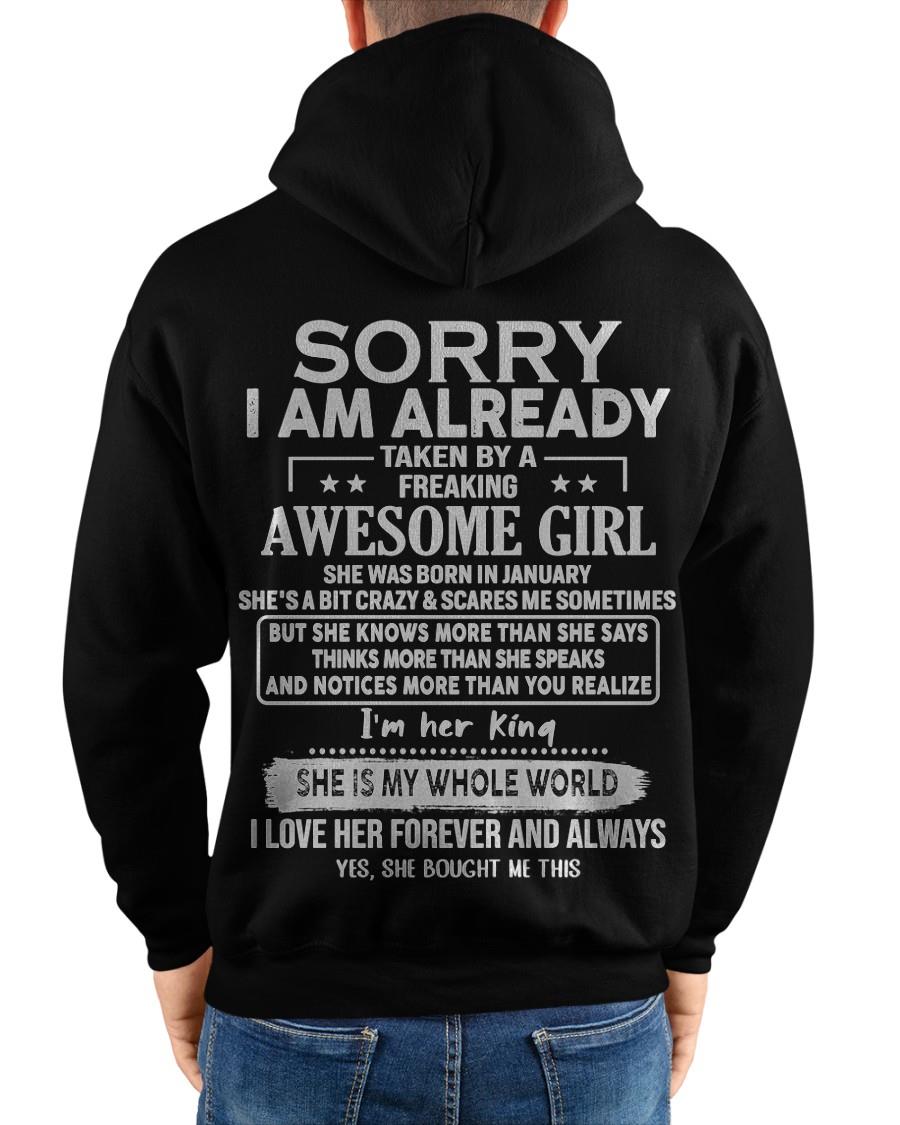 Sorry Girls, I’m Taken - My Girlfriend is Crazy & Cute - Perfect gift for your boyfriend - HL01 (SKU04-95-01)