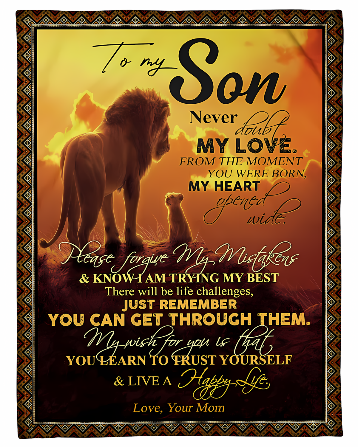 Special Gift For Your Son Blanket - From Mom (SKU-CHAU-B28)