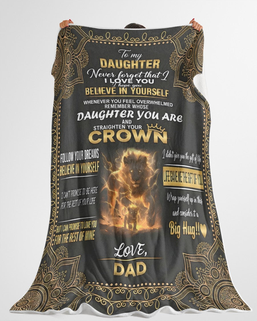 BLANKET FOR DAUGHTER – COMFORT & WARMTH GIFT FROM DAD Sherpa Fleece Quilt Blanket NTTD00