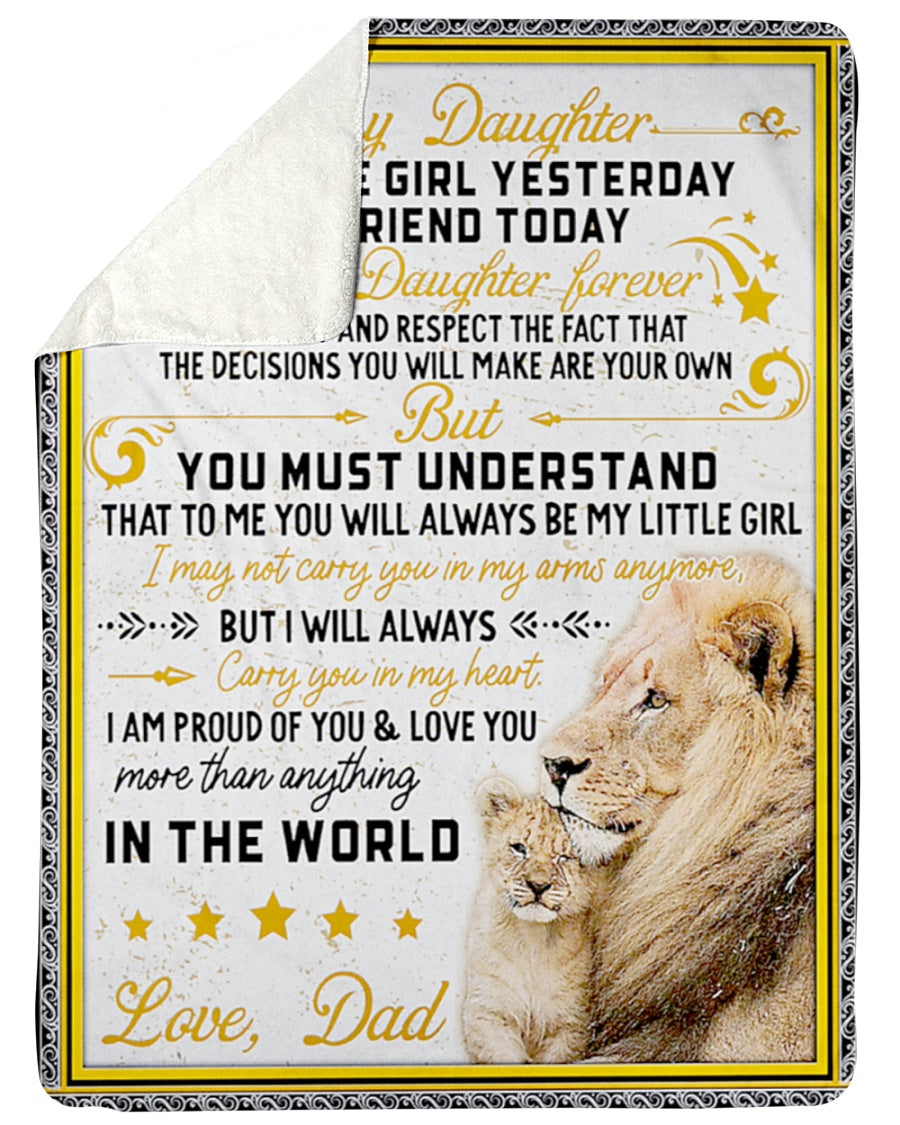 Special gift for your daughter blanket - from Dad (SKUB09-03)
