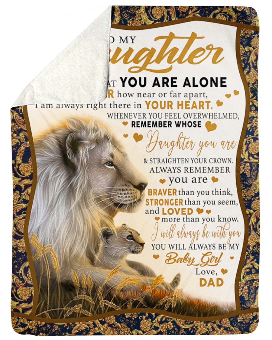 Love Your Dad Blanket - Gift For Daughter From Dad - To My Daughter