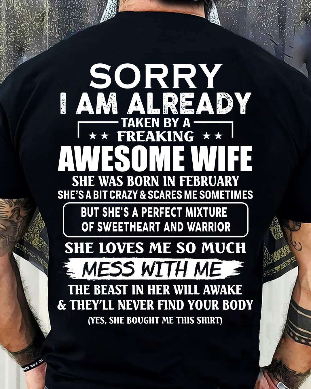 wife February - Perfect gift for your husband - HL02 (SKU68-86-02)