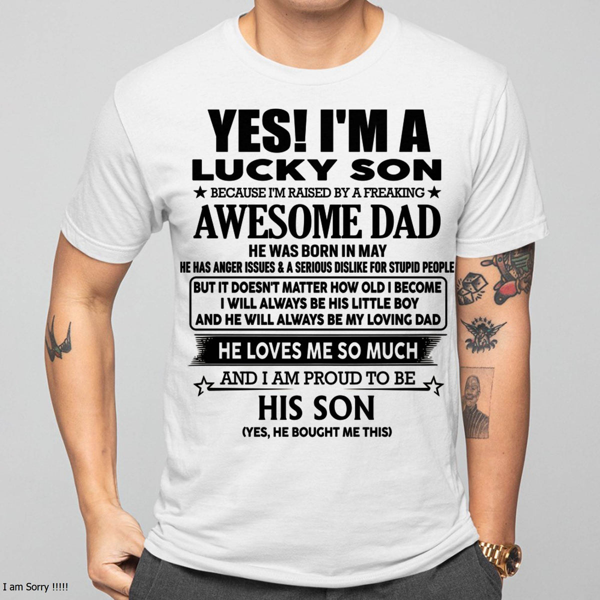 May - Awesome dad - Gift For Son From Dad - HL05 (SKU03-30)