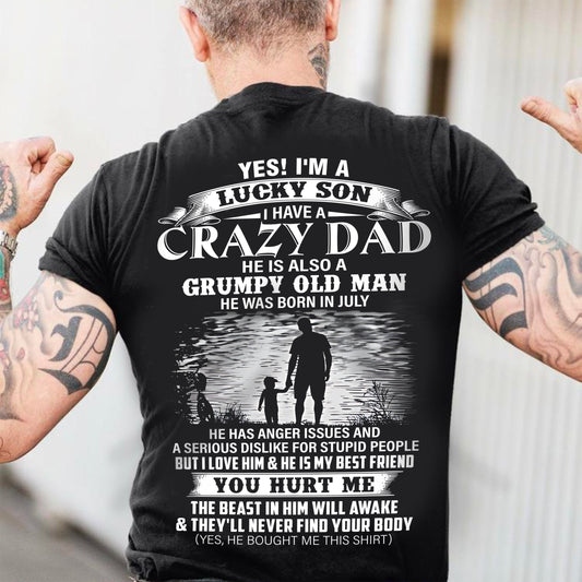 July - Gift For Son Tshirt From Dad - Funny T-shirts For Son - Special gift for your Son - HL07 (SKU2604-91-07)