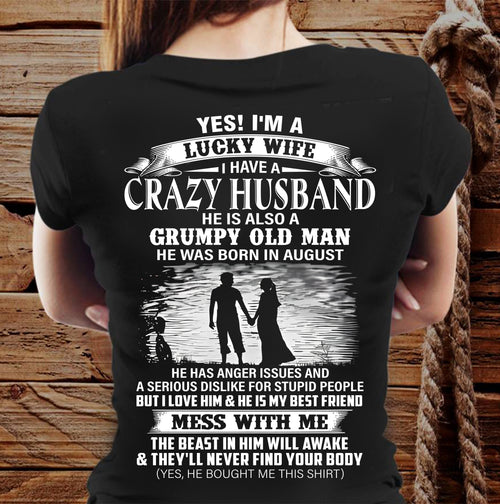 August - Grumpy Old Man - Perfect Gift For Your Wife – HL08 (SKU2608-39-08)