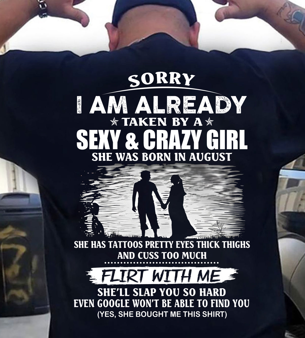 Sexy & Crazy Girl was born August - Gift for Boyfriend, Gift for Husband from Wife - Perfect gift for your Boyfriend - HL08 (SKU2609-09-08)