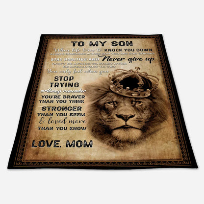Special Gift For Your Son Blanket - From Mom