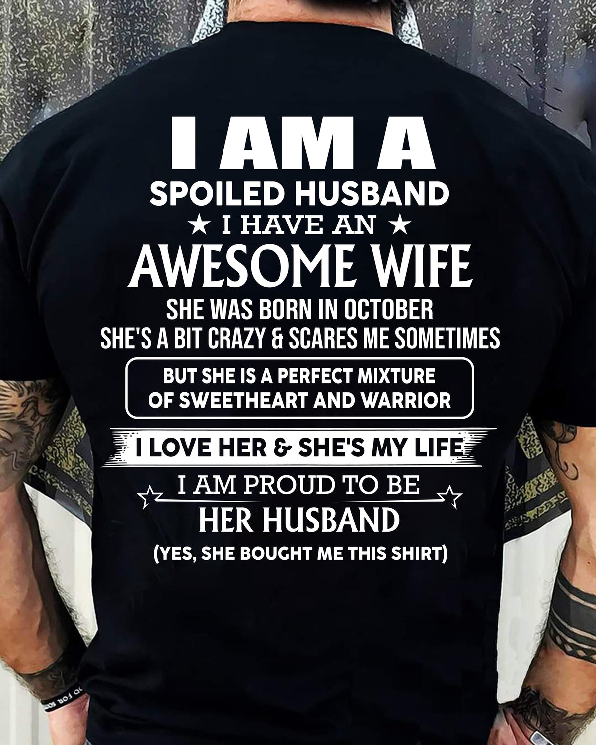 OCTOBER – AWESOME WIFE – PERFECT GIFT FOR YOUR HUSBAND – HL10 (SKU2605-256-10)