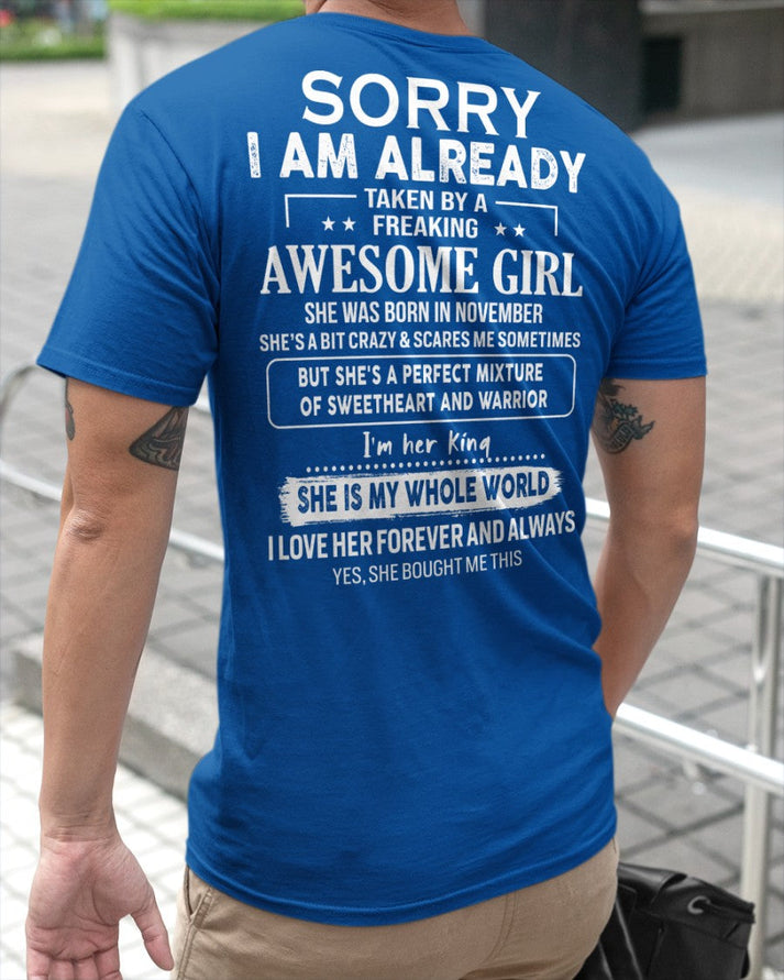 November - Awesome girl - Perfect gift for your boyfriend - (SKU04-86) - HL11
