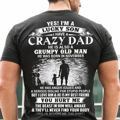 November - Gift For Son Tshirt From Dad - Funny T-shirts For Son - Special gift for your Son - HL11 (SKU2604-91-11)