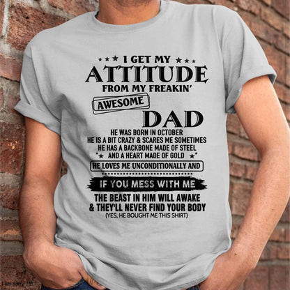 October - Gift For Son and Daughter From Dad - HL10 - (SKU-TDADC-10)