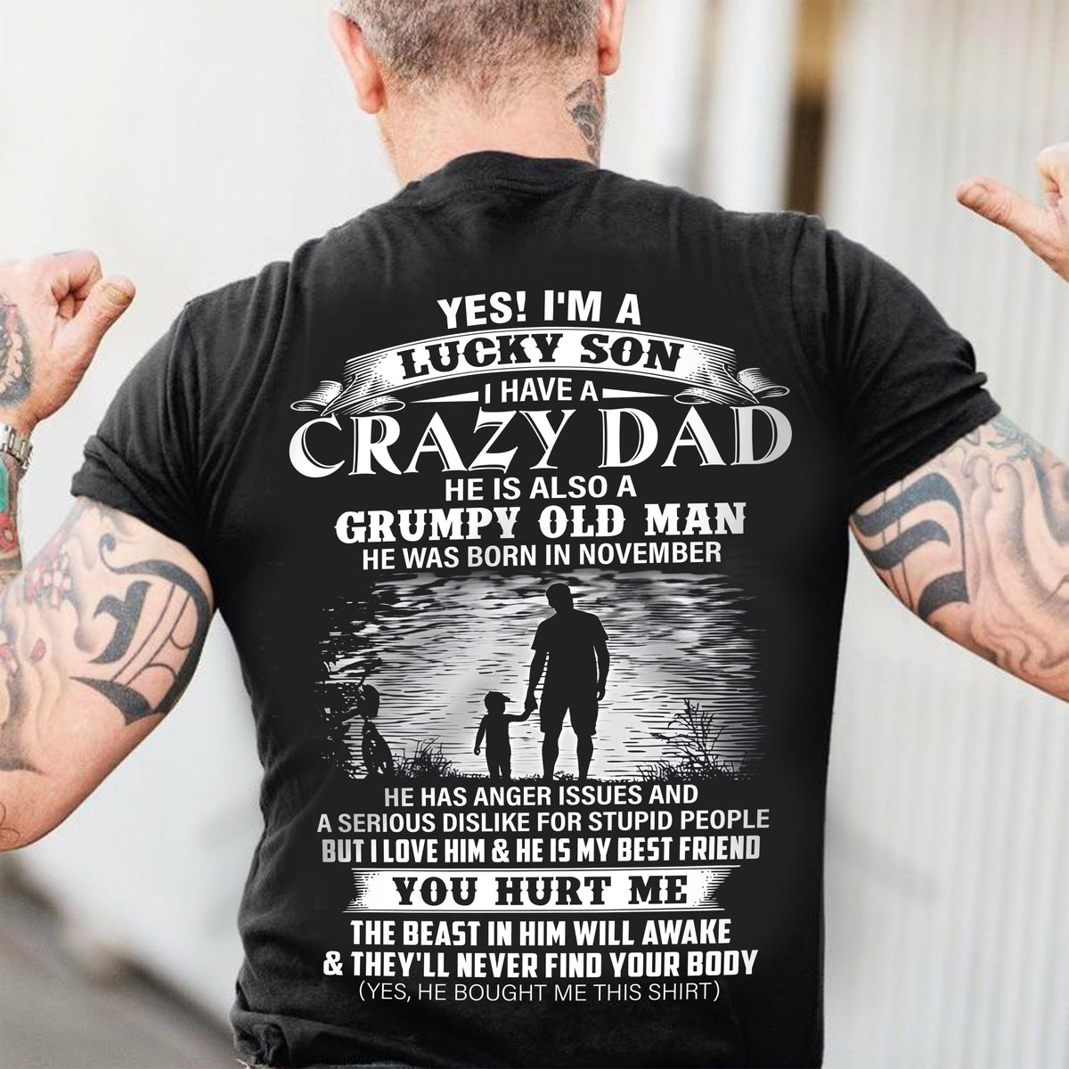 November - Gift For Son Tshirt From Dad - Funny T-shirts For Son - Special gift for your Son - HL11 (SKU2604-91-11)