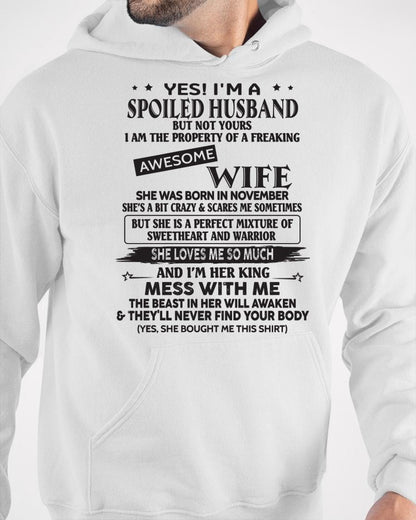 November - Awesome wife born in November - Special gift for your husband - HL11 (SKU06-03)