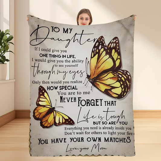 BLANKET FOR DAUGHTER FROM MOM – COMFORT & WARMTH GIFT Sherpa Fleece Blanket