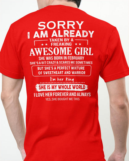 February - Awesome girl - Perfect gift for your boyfriend - (SKU04-86) - HL02