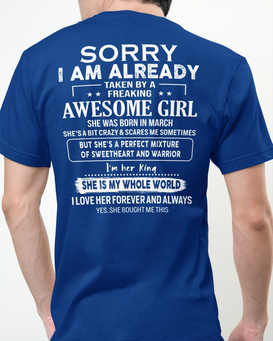 March - Awesome Girlfriend - Special gift for your Boyfriend, Husband - HL03 (SKU04-86)