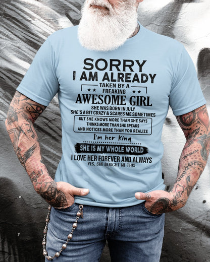 July - Awesome Girl born in July - Special gift for your boyfriend - HL07 (SKU.AT16)