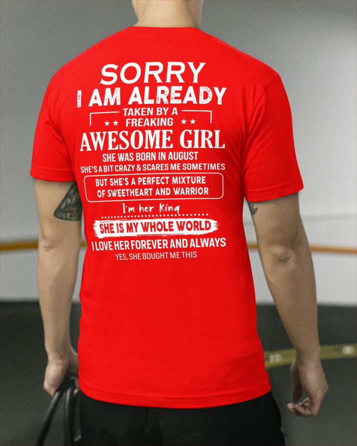 August - Awesome girl - Perfect gift for your boyfriend - (SKU04-86) - HL08
