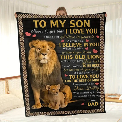 BLANKET FOR SON FROM DAD – COMFORT & WARMTH GIFT Sherpa Fleece Blanket - FULL