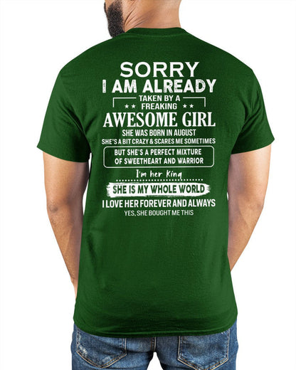 August - Awesome girl - Perfect gift for your boyfriend - (SKU04-86) - HL08