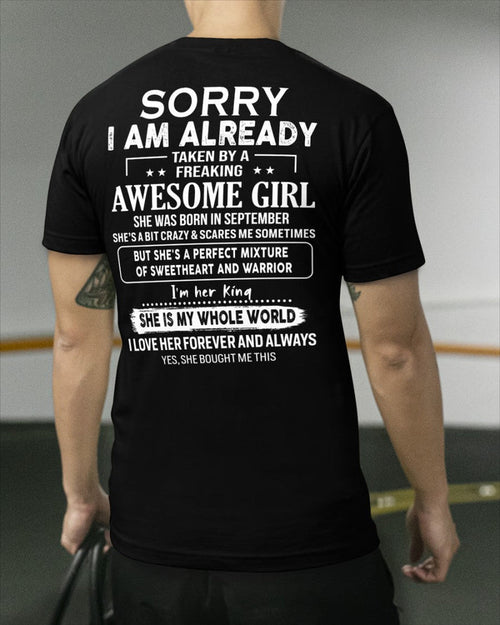 September - Awesome girl - Perfect gift for your boyfriend - (SKU04-86) - HL09