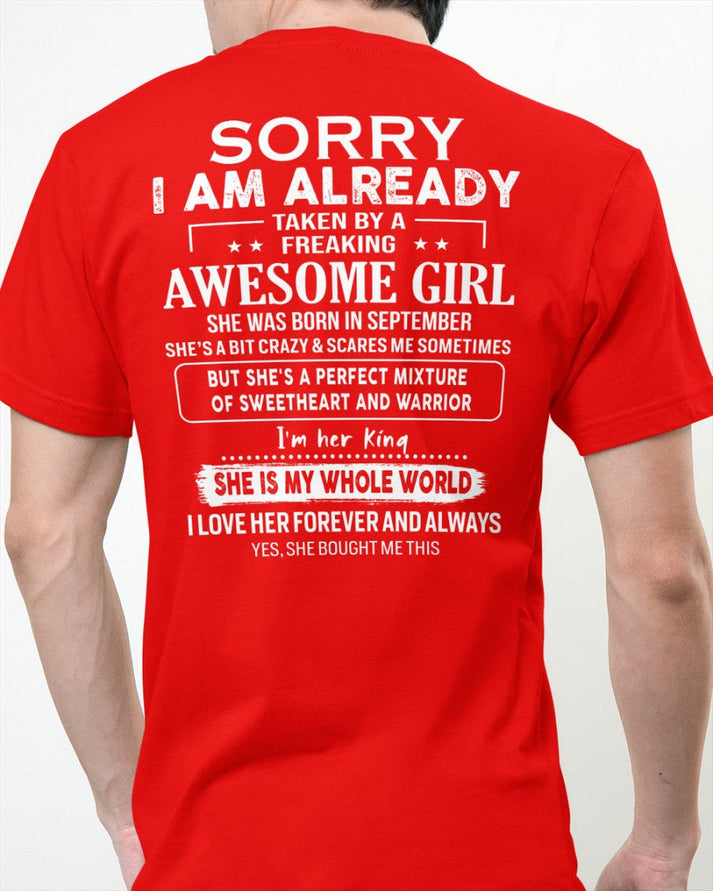 September - Awesome girl - Perfect gift for your boyfriend - (SKU04-86) - HL09