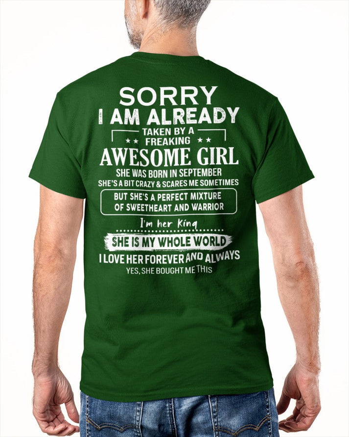 September - Awesome girl - Perfect gift for your boyfriend - (SKU04-86) - HL09