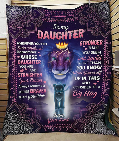 BLANKET FOR DAUGHTER – COMFORT & WARMTH GIFT FROM DAD Sherpa Fleece Quilt Blanket NTTD00 (SKUB10-106)