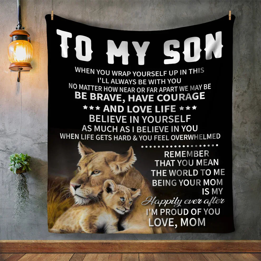 Special Gift For Your Son Blanket - From Mom (SKUB07-18)