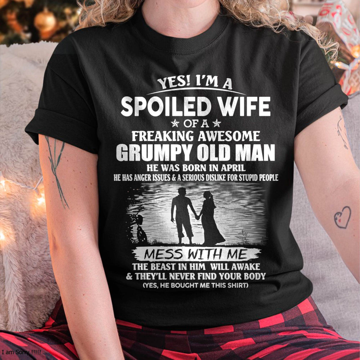 Awesome grumpy old man was born April - Gift for girlfriend, Gift for wife from husband - Perfect gift for your wife - HL04 (SKU2601-226-04)