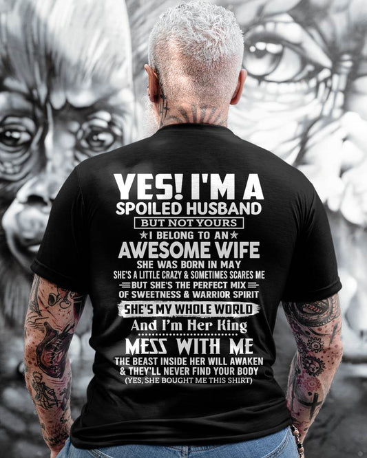 Awesome Wife May - Gift for Boyfriend, Gift for Husband from Wife - Perfect Gift for Your Husband - HL05 (SKU2605-375-05)