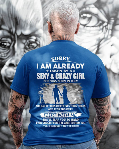 Sexy & Crazy Girl was born July - Gift for Boyfriend, Gift for Husband from Wife - Perfect gift for your Boyfriend - HL07 (SKU2609-09-07)