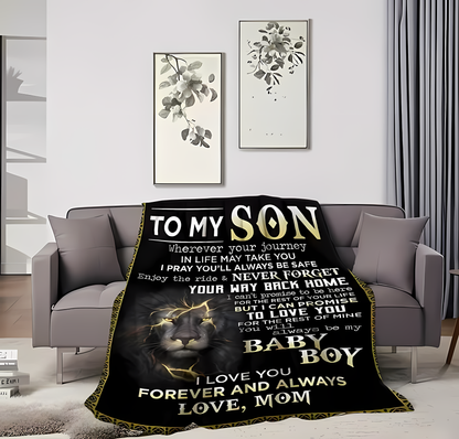 Special Gift For Your Son Blanket - From Mom00