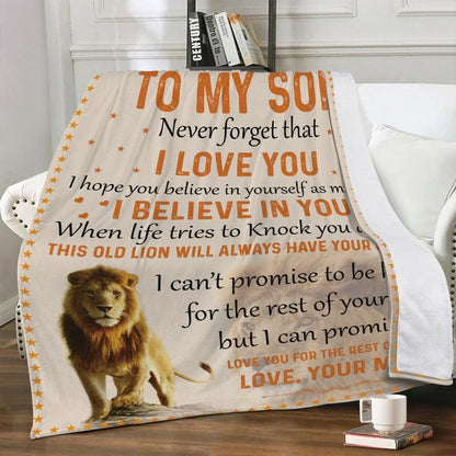 Son Never Forget Blanket - from mom