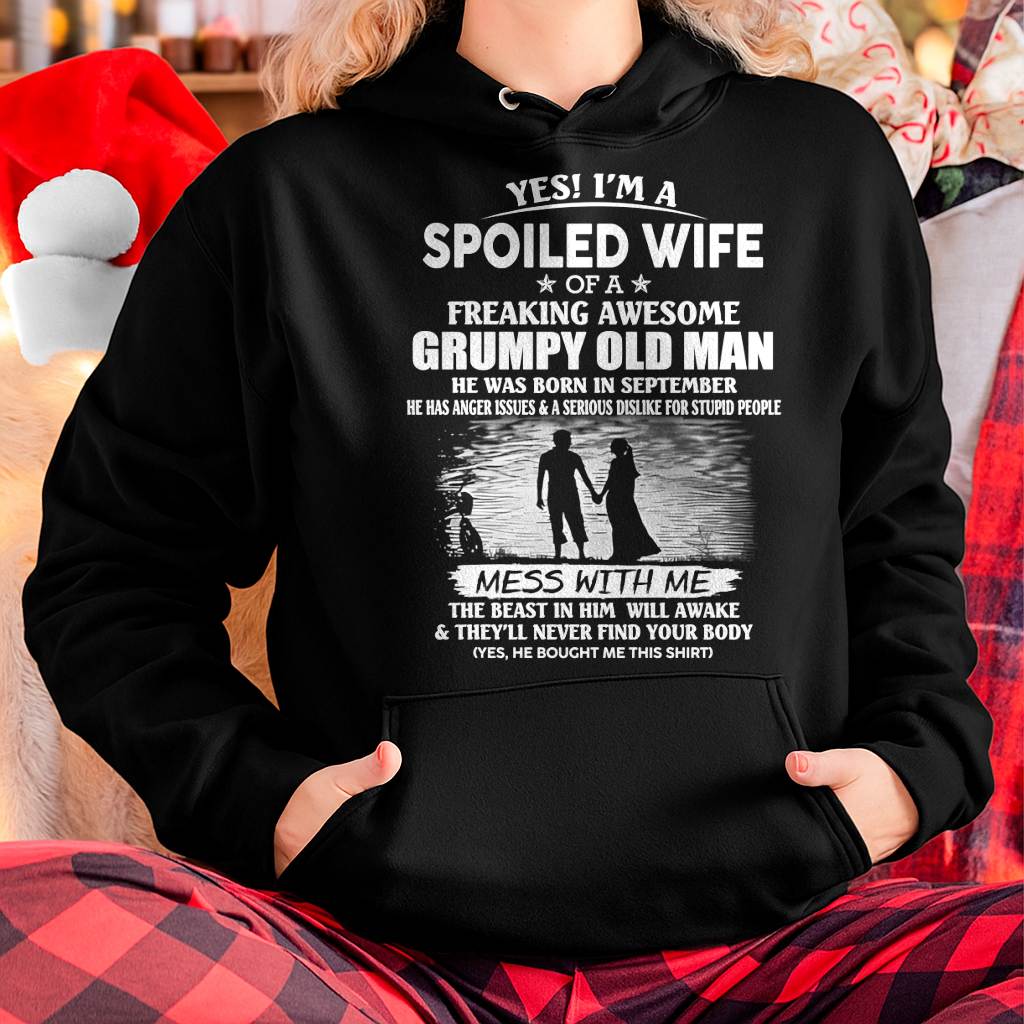 Awesome grumpy old man was born September - Gift for girlfriend, Gift for wife from husband - Perfect gift for your wife - HL09 (SKU2601-226-09)