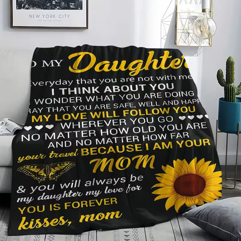BLANKET FOR DAUGHTER FROM MOM – COMFORT & WARMTH GIFT Sherpa Fleece Blanket