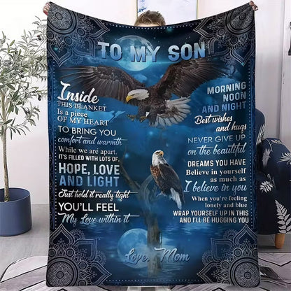 BLANKET FOR SON FROM MOM – COMFORT & WARMTH GIFT Sherpa Fleece Blanket