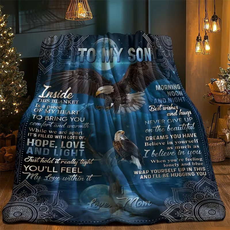BLANKET FOR SON FROM MOM – COMFORT & WARMTH GIFT Sherpa Fleece Blanket
