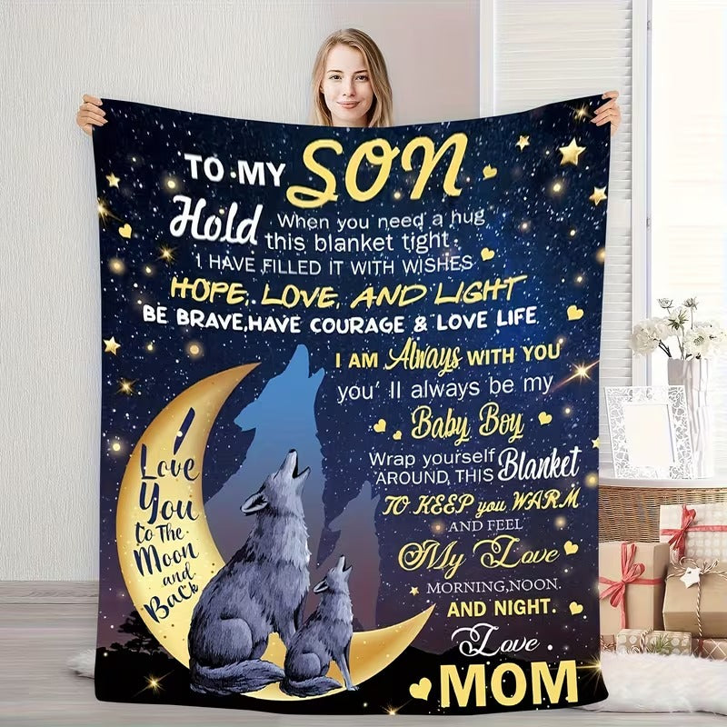 BLANKET FOR SON FROM MOM – COMFORT & WARMTH GIFT Sherpa Fleece Blanket