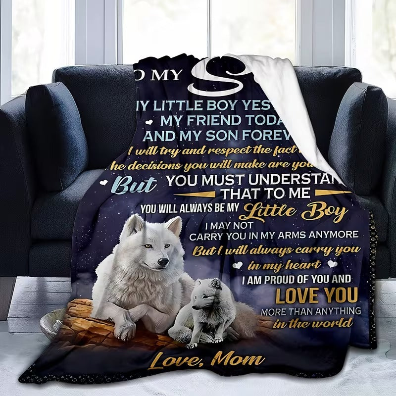 BLANKET FOR SON FROM MOM – COMFORT & WARMTH GIFT Sherpa Fleece Blanket