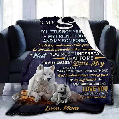 BLANKET FOR SON FROM MOM – COMFORT & WARMTH GIFT Sherpa Fleece Blanket