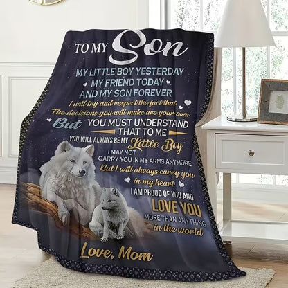 BLANKET FOR SON FROM MOM – COMFORT & WARMTH GIFT Sherpa Fleece Blanket