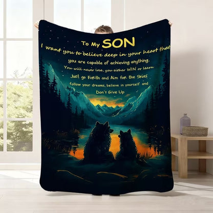 BLANKET FOR SON FROM DAD – COMFORT & WARMTH GIFT
