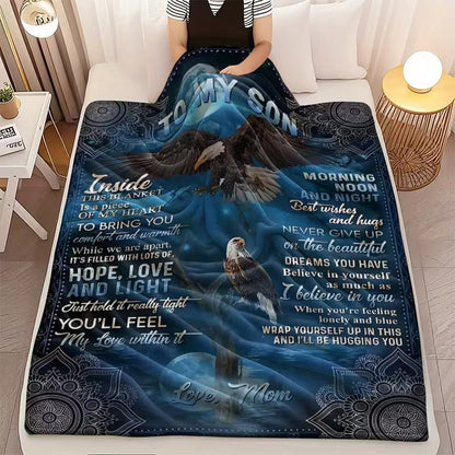 BLANKET FOR SON FROM MOM – COMFORT & WARMTH GIFT Sherpa Fleece Blanket
