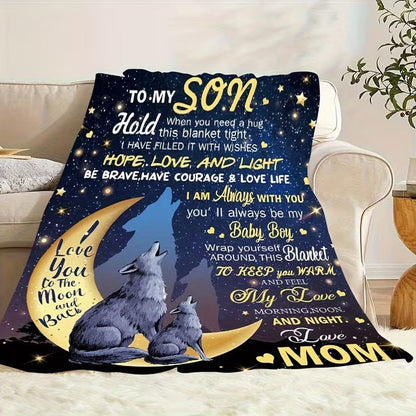 BLANKET FOR SON FROM MOM – COMFORT & WARMTH GIFT Sherpa Fleece Blanket
