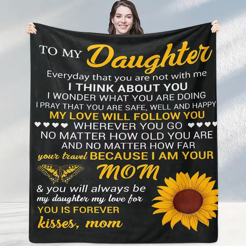 BLANKET FOR DAUGHTER FROM MOM – COMFORT & WARMTH GIFT Sherpa Fleece Blanket
