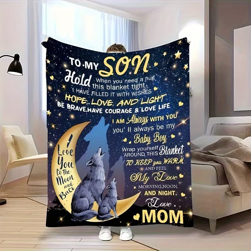 BLANKET FOR SON FROM MOM – COMFORT & WARMTH GIFT Sherpa Fleece Blanket